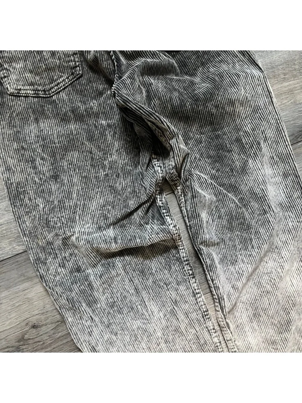 Vintage Levi's Men's 30x32 Acid Wash Corduroy Pants Gray Black Faded Wash USA